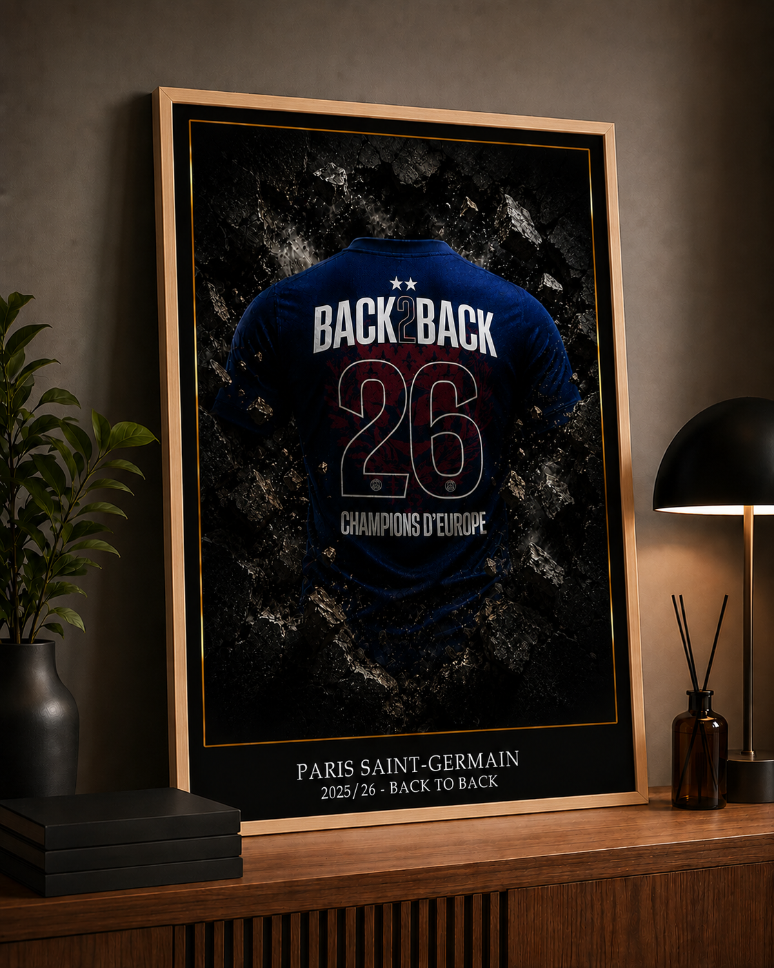 Cadre Photo – Paris Saint-Germain 2025/26 Back2Back | Champions d'Europe