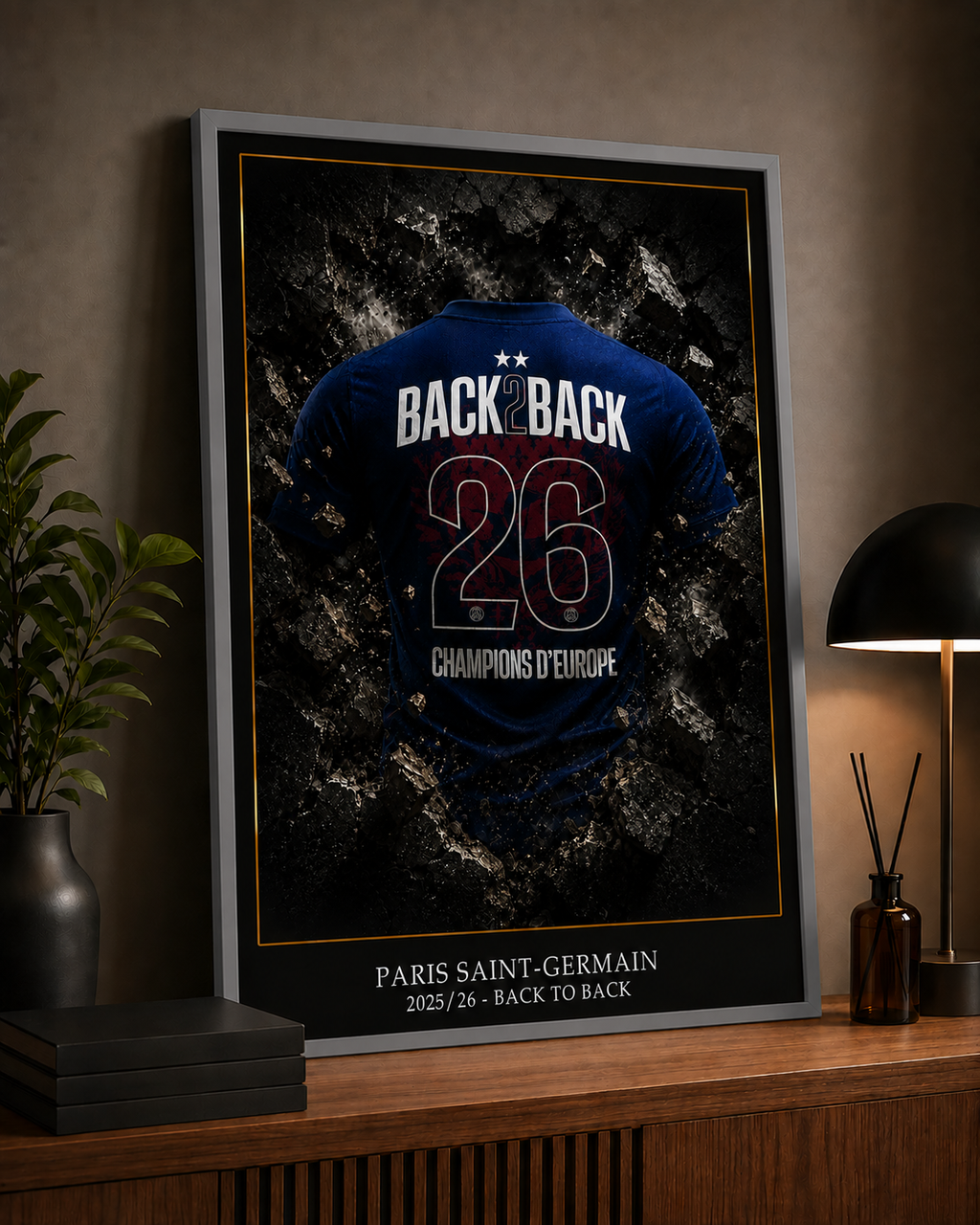 Cadre Photo – Paris Saint-Germain 2025/26 Back2Back | Champions d'Europe