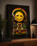 Cadre Décoratif « Emoji Rasta » – L'esprit chill s'invite chez vous 🌿😎